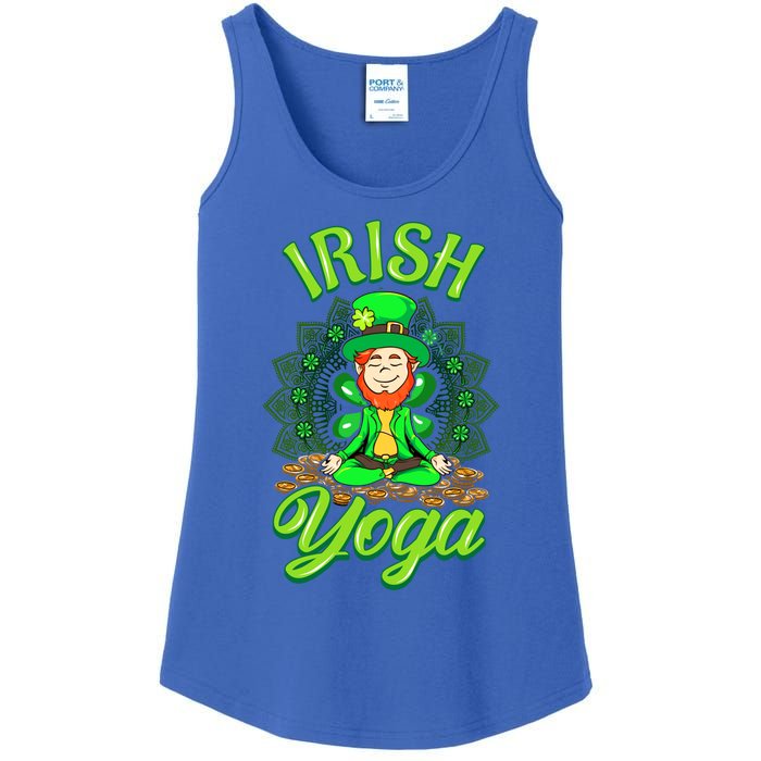 Irish Yoga Leprechaun St Patricks Day Ireland Namaste Meaningful Gift Ladies Essential Tank