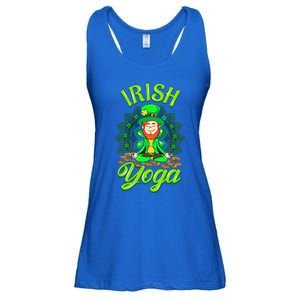 Irish Yoga Leprechaun St Patricks Day Ireland Namaste Meaningful Gift Ladies Essential Flowy Tank