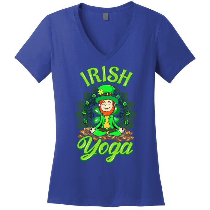 Irish Yoga Leprechaun St Patricks Day Ireland Namaste Meaningful Gift Women's V-Neck T-Shirt