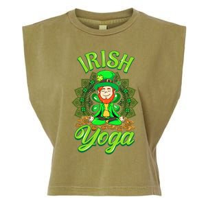 Irish Yoga Leprechaun St Patricks Day Ireland Namaste Meaningful Gift Garment-Dyed Women's Muscle Tee