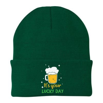 Its Your Lucky Day Funny Drinking Beer Knit Cap Winter Beanie