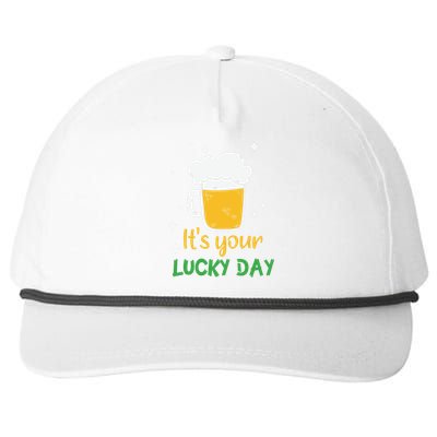 Its Your Lucky Day Funny Drinking Beer Snapback Five-Panel Rope Hat