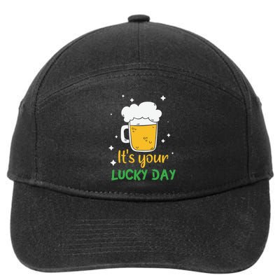 Its Your Lucky Day Funny Drinking Beer 7-Panel Snapback Hat