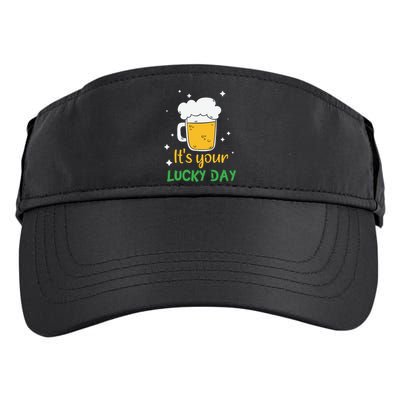 Its Your Lucky Day Funny Drinking Beer Adult Drive Performance Visor