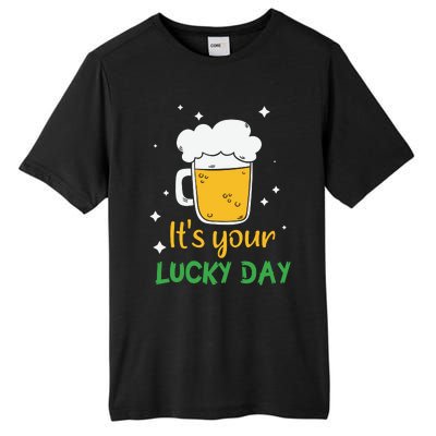 Its Your Lucky Day Funny Drinking Beer Tall Fusion ChromaSoft Performance T-Shirt