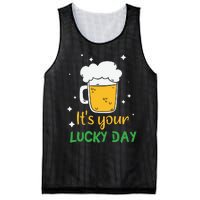 Its Your Lucky Day Funny Drinking Beer Mesh Reversible Basketball Jersey Tank