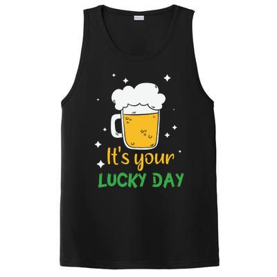 Its Your Lucky Day Funny Drinking Beer PosiCharge Competitor Tank