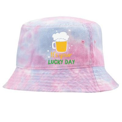 Its Your Lucky Day Funny Drinking Beer Tie-Dyed Bucket Hat