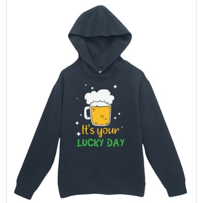 Its Your Lucky Day Funny Drinking Beer Urban Pullover Hoodie