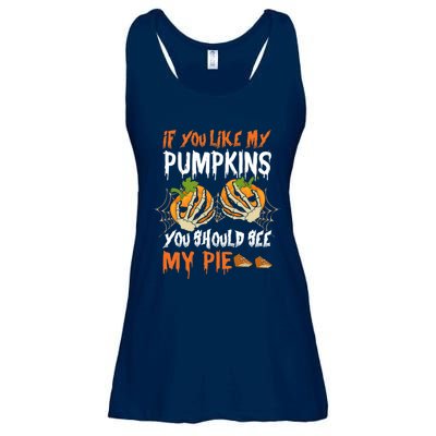 If You Like My Pumpkins You Should See My Pie Halloween Ladies Essential Flowy Tank