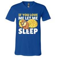 If You Love Me Let Me Sleep With A Sloth Gift V-Neck T-Shirt