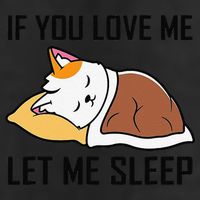 If You Love Me Let Me Sleep Cat Pet Lover Funny Gifts 7 Panel Mesh Trucker Snapback Hat