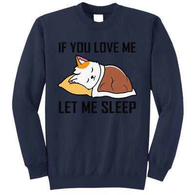 If You Love Me Let Me Sleep Cat Pet Lover Funny Gifts Sweatshirt