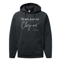 If You Love Me Let Obey Me Happy Together Performance Fleece Hoodie