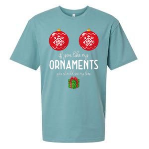 If You Like My Ornaments Funny Christmas Sueded Cloud Jersey T-Shirt