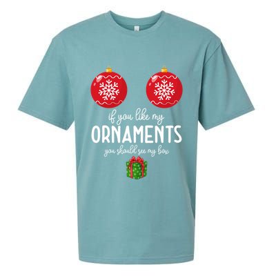 If You Like My Ornaments Funny Christmas Sueded Cloud Jersey T-Shirt