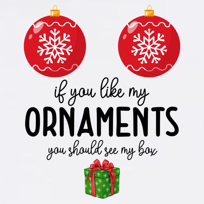 If You Like My Ornaments Funny Christmas Flatbill Hat