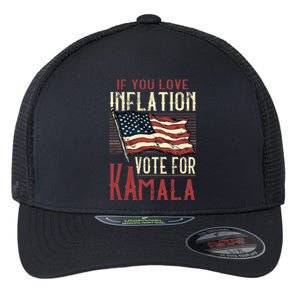 If You Love Inflation Vote For Comrade Kamala Flexfit Unipanel Trucker Cap