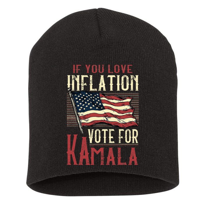 If You Love Inflation Vote For Comrade Kamala Short Acrylic Beanie