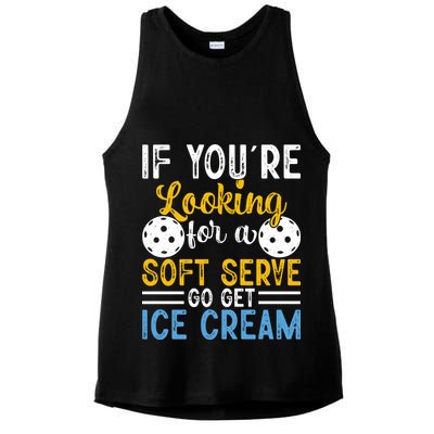 If You Looking For A Soft Serve Got Get Ice Cream Pickleball Gift Ladies PosiCharge Tri-Blend Wicking Tank