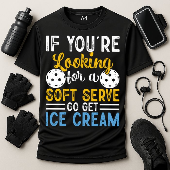 If You Looking For A Soft Serve Got Get Ice Cream Pickleball Gift Performance Shirt