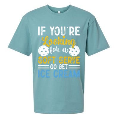 If You Looking For A Soft Serve Got Get Ice Cream Pickleball Gift Sueded Cloud Jersey T-Shirt