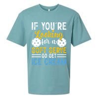 If You Looking For A Soft Serve Got Get Ice Cream Pickleball Gift Sueded Cloud Jersey T-Shirt
