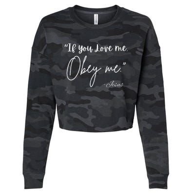 If You Love Me Let Obey Me Happy Together Cropped Pullover Crew