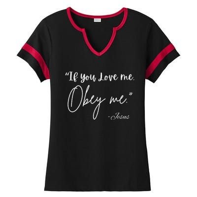 If You Love Me Let Obey Me Happy Together Ladies Halftime Notch Neck Tee