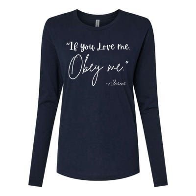 If You Love Me Let Obey Me Happy Together Womens Cotton Relaxed Long Sleeve T-Shirt