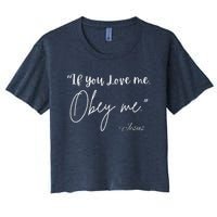 If You Love Me Let Obey Me Happy Together Women's Crop Top Tee