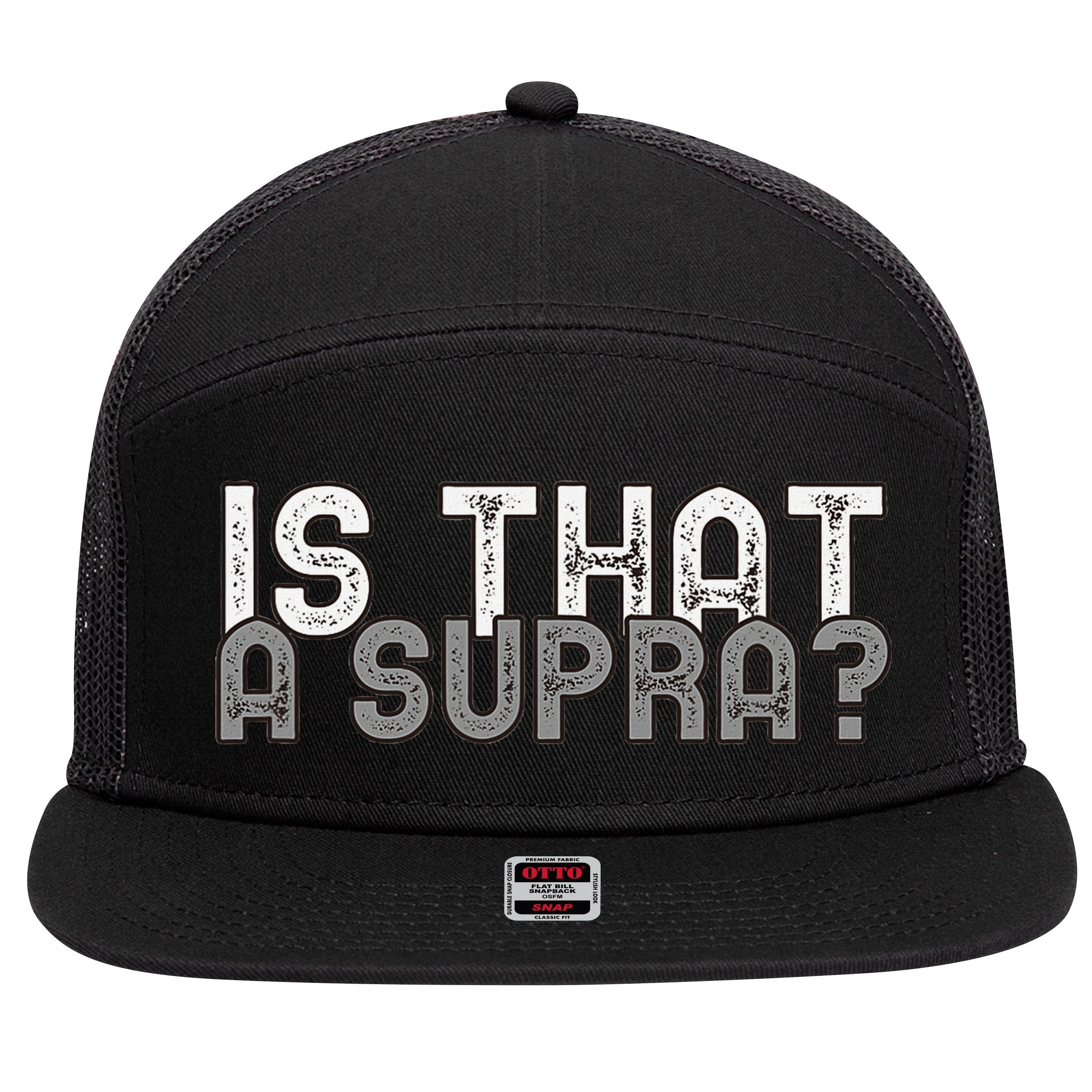 Is That a Supra Funny Car Auto Enthusiast JDM  7 Panel Mesh Trucker Snapback Hat