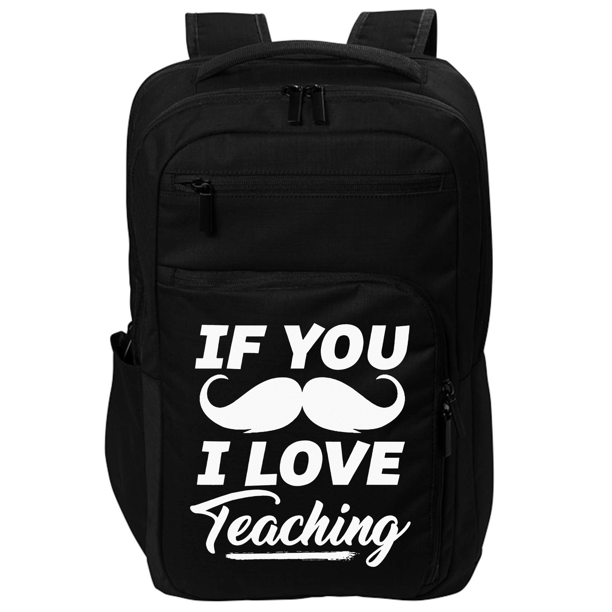 If You Mustache I Love Teaching Teacher Cinco De Mayo Impact Tech Backpack