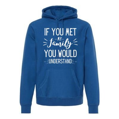 If You Met My Family You Would Understand Funny Funny Gift Premium Hoodie