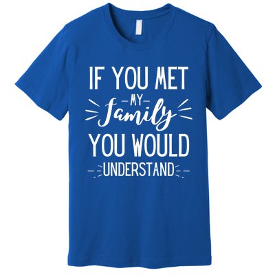 If You Met My Family You Would Understand Funny Funny Gift Premium T-Shirt