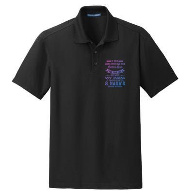 If You Mess With Me My Papa And Nana Is Coming Gift Dry Zone Grid Polo
