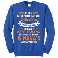 If You Mess With Me My Papa And Nana Is Coming Meaningful Gift Sweatshirt