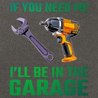 If You Need Me I’Ll Be In The Garage Mechanic Cotton Canvas Backpack