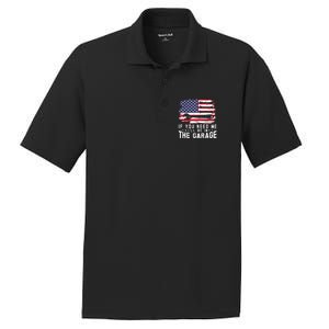 If You Need Me ILl Be In The Garage American Flag Mechanics PosiCharge RacerMesh Polo