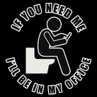 If You Need Me ILl Be In My Office Toilet Texting Flat Bill Trucker Hat