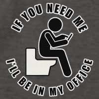 If You Need Me ILl Be In My Office Toilet Texting Vector Backpack