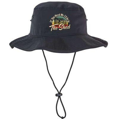 If You Need Me  ILl Be In The Shed Funny Mechanic Gardener Bucket Hat