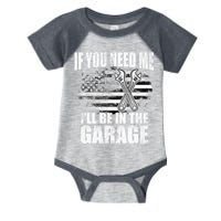 If You Need Me ILl Be In The Garage Car Dad Mechanics Infant Baby Jersey Bodysuit