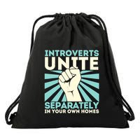 In Your Own Homes Introverts Unite Separately Funny Drawstring Bag