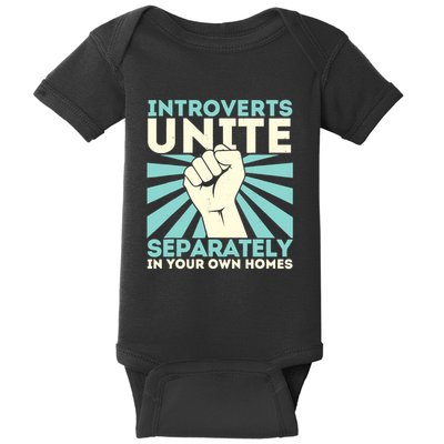 In Your Own Homes Introverts Unite Separately Funny Baby Bodysuit