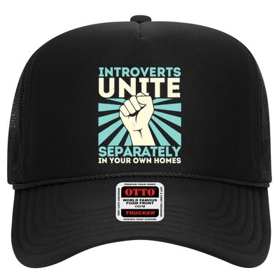 In Your Own Homes Introverts Unite Separately Funny Trucker Hat