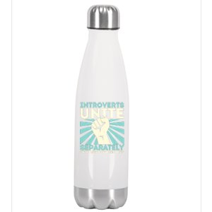 In Your Own Homes Introverts Unite Separately Funny Stainless Steel Insulated Water Bottle