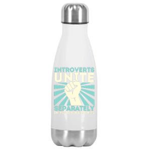 In Your Own Homes Introverts Unite Separately Funny Stainless Steel Insulated Water Bottle