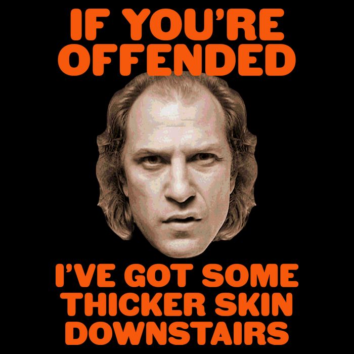 If You're Offended I've Got Some Thicker Skin Downstairs Cropped Pullover Crew