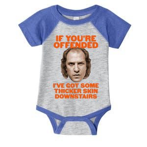 If You're Offended I've Got Some Thicker Skin Downstairs Infant Baby Jersey Bodysuit